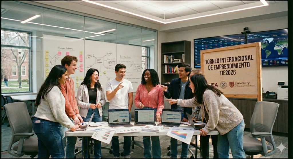 Trabajo en equipo para universitarios en el Torneo Internacional de Emprendimiento TIE2026